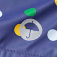 Regenjacke mit Fleece-Futter & Punkte-Muster, blau, Gr. 86/92 PUSBLU