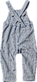 Latzhose mit Streifen-Muster & Holzknöpfen, blau, Gr. 80 ALANA