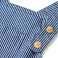 Latzhose mit Streifen-Muster & Holzknöpfen, blau, Gr. 80 ALANA