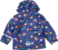 Regenjacke mit Fleece-Futter & Punkte-Muster, blau, Gr. 86/92 PUSBLU