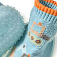 Abenteuer Socken mit Bagger-Motiv, blau, Gr. 19/20 PUSBLU