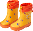 Gummistiefel mit Futter & Drachen-Muster, gelb, Gr. 22/23 PUSBLU
