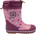 Gummistiefel mit Herz-Muster, lila, Gr. 26/27 Mikk-Line