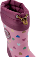 Gummistiefel mit Herz-Muster, lila, Gr. 26/27 Mikk-Line