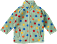 Fleecejacke mit Raglanärmel & Punkte-Muster, grün, Gr. 86/92 PUSBLU