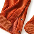 Latzhose aus Velours mit Fuchs-Motiv, rot, Gr. 74 ALANA
