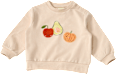 Sweatshirt mit Gemüse-Applikation, beige, Gr. 74 ALANA