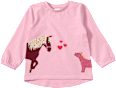 Langarmshirt mit Pferde-Applikation, rosa, Gr. 92 ALANA