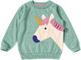 Strickpullover mit Einhorn-Motiv, grün, Gr. 92 ALANA