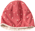 Mütze mit Herz-Muster & Futter, rosa, Gr. 52/53 ALANA