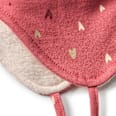 Mütze mit Herz-Muster & Futter, rosa, Gr. 42/43 ALANA