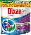 Detersivo lavatrice 4in1 discs per capi colorati Dixan