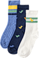 Socken mit Ripp-Struktur & Dino-Muster, blau & weiß, Gr. 29/31 ALANA