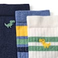 Socken mit Ripp-Struktur & Dino-Muster, blau & weiß, Gr. 29/31 ALANA