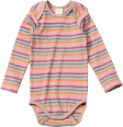 Body Langarm mit Ripp-Struktur, bunt gestreift, Gr. 74/80 ALANA