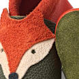 Lederschuhe mit Fuchs- & Pilz-Applikation, grün, Gr. 20/21 ALANA