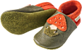 Lederschuhe mit Fuchs- & Pilz-Applikation, grün, Gr. 20/21 ALANA