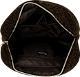 Kulturtasche Plüschoptik groß dunkelbraun manòu