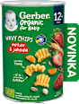 Wavy Chips mrkva a jahoda Gerber Organic