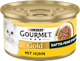 Nassfutter Katze Gold Saftig-Feine Streifen mit Huhn Purina Gourmet
