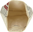 Kulturtasche mit Blauttmuster groß beige manòu