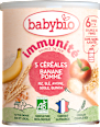 nemléčná 5zrnná obilná kaše immunité banán a jablko babybio