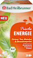 Grüner Tee Frische Energie mit Matcha & Zitronenmyrte (20 Beutel) Bad Heilbrunner