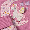 Set mit Hose mit Mitwachsfunktion & Sweatshirt mit Einhorn-Motiv, lila, Gr. 62 ALANA
