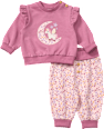 Set mit Hose mit Mitwachsfunktion & Sweatshirt mit Einhorn-Motiv, lila, Gr. 62 ALANA