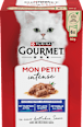 Nassfutter Katze mit Fisch, Mon Petit intense, Multipack (6x50 g) Purina Gourmet