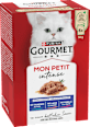 Nassfutter Katze mit Fisch, Mon Petit intense, Multipack (6x50 g) Purina Gourmet