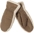 Handschuhe Fäustlinge braun mit Teddyfell (1 Paar) PURSET