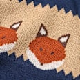Strickpullover mit Fuchs-Muster, blau, Gr. 92 ALANA