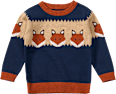 Strickpullover mit Fuchs-Muster, blau, Gr. 92 ALANA