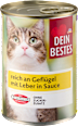 Nassfutter Katze reich an Geflügel mit Leber in Sauce Dein Bestes
