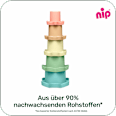 Stapelbecher Set play green bunt 5tlg Nip
