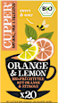 Früchtetee, Orange & Lemon mit Orange & Zitrone (20 Beutel) Cupper