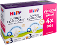 pokračovací mléčná kojenecká výživa 3 Junior Combiotik 12m, 4x600g HiPP