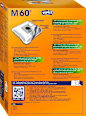 Staubsaugerbeutel  M60 MicroPor Swirl