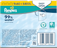 Vlhčené utierky 99% water 9 x 60 Pampers baby-dry