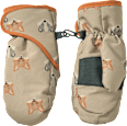 Fäustlinge mit Fuchs-Muster, braun, Gr. 1 PUSBLU