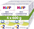 BIO pokračovací mléčná kojenecká výživa 2 Combiotik 6m, 4 x 600g HiPP