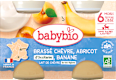 příkrm kozí mléko, meruňka a banán 2x130 g babybio