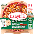špagety se zeleninou, čočkou a kokosovým mlékem babybio