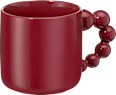 Kaffeebecher aus new bone mit Bubble-Griff, burgunder (364 ml) dm home