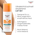 Eucerin Sun Protection Oil Control Tinted Dry Touch Face Sun Gel-Creme LSF 50+ Hell Eucerin
