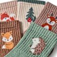 Tennissocken mit Waldtier-Motiven, braun, Gr. 23/26 ALANA