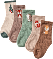Tennissocken mit Waldtier-Motiven, braun, Gr. 23/26 ALANA