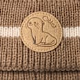 Strickmütze mit Otter-Patch, braun, Gr. 50/51 PUSBLU