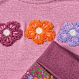Set mit Langarmshirt & Hose mit Blüten-Applikation, lila, Gr. 56
 ALANA